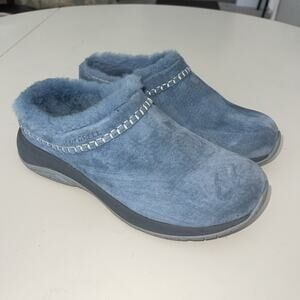 Merrell Women 7 Encore Ice 5 Stonewash Slippers Blue Slip on Lined Comfort Arch